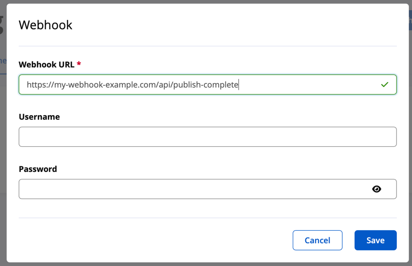 Webhook Popup